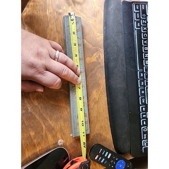 Welcome to Our Cabin Wood Sign Blue Brown Rustic Lodge Decor Wall Hanging - Picture 5 of 7